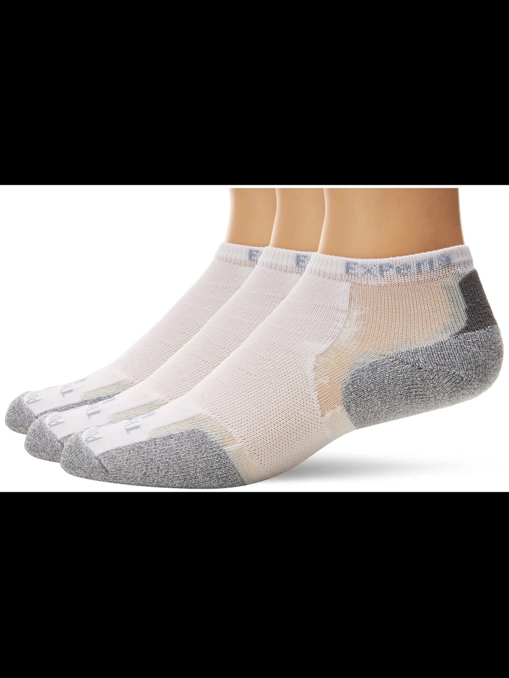 Thorlos L101313 Unisex White Experia Thin Padded Ankle Sock 3-Pack Size M